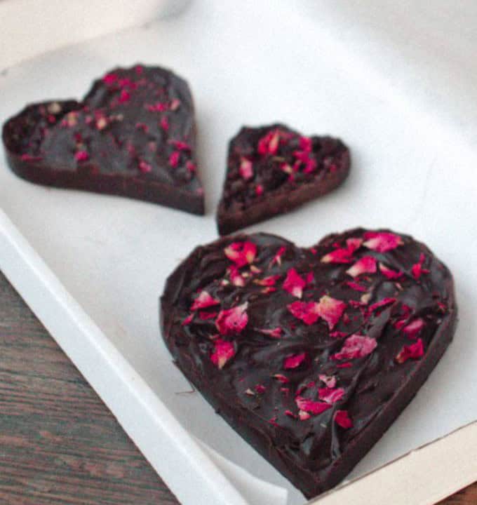 Rose Petals Homemade Chocolate