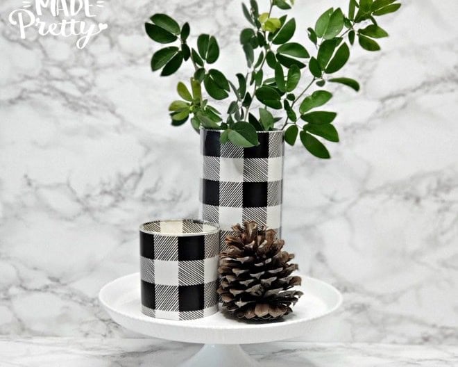 Buffalo Plaid Vases