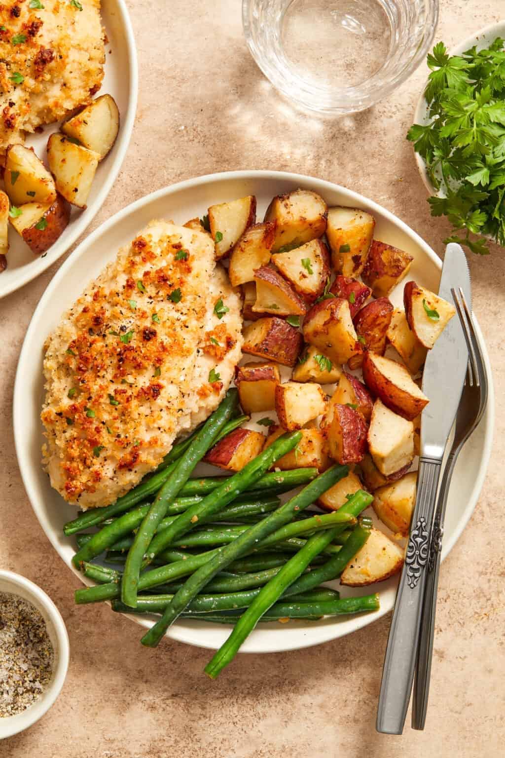 PARMESAN-CRUSTED CHICKEN SHEET PAN DINNER