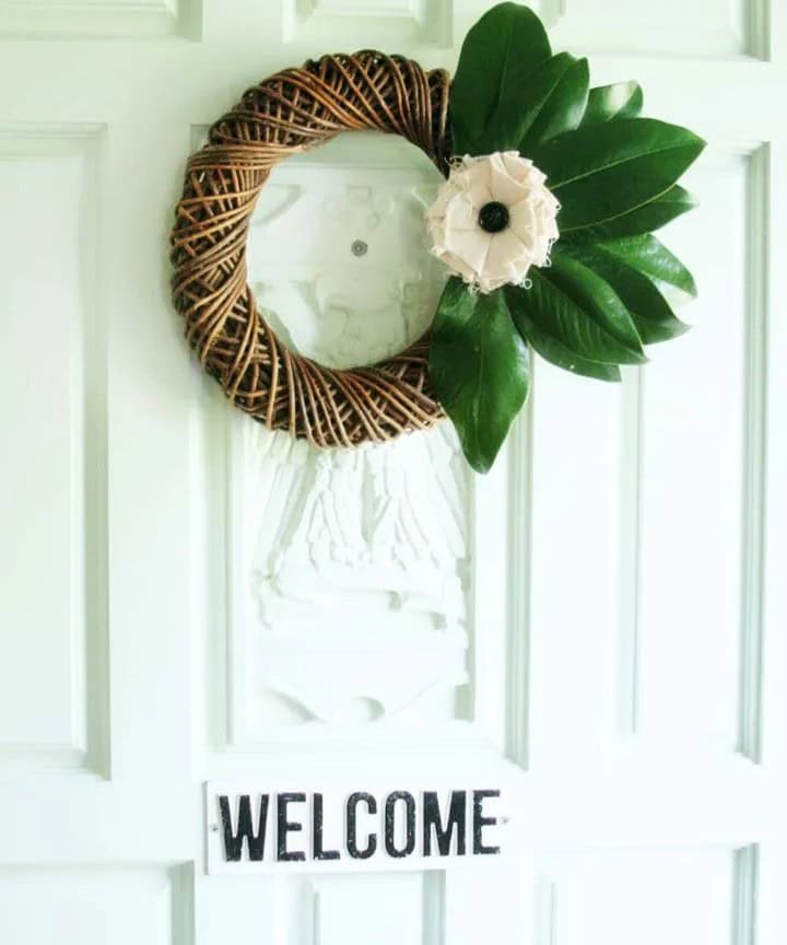 DIY Fall Magnolia Wreath