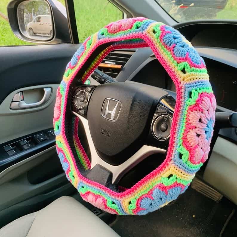 CROCHET STEERING WHEEL COVER