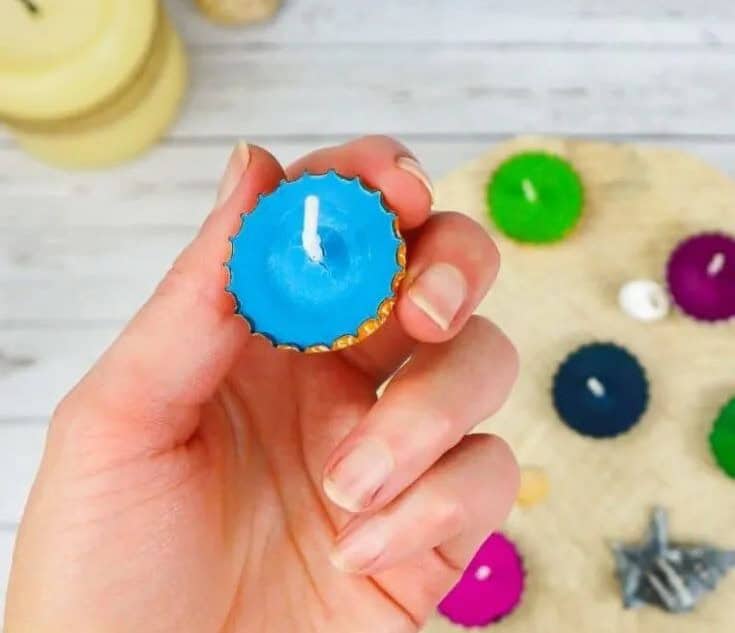 Bottle Cap Candles