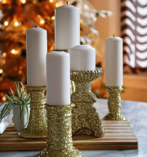 Glittery Candleholders