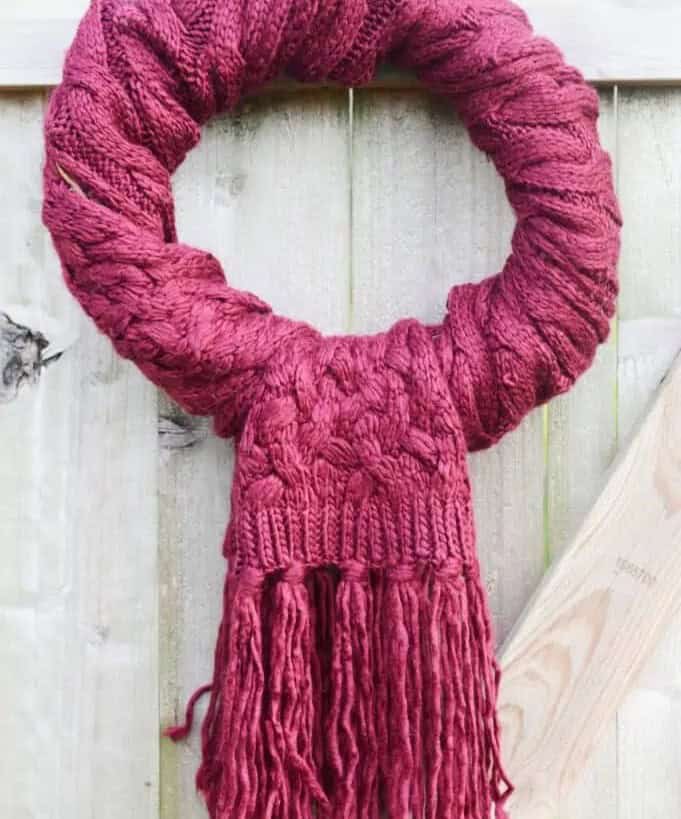 Winter Scarf Wreath