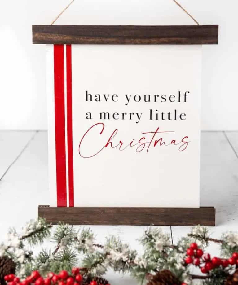 Farmhouse Christmas Hanging Scroll Frame