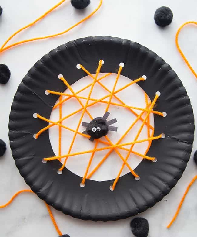 Woven Paper Plate Spiderweb