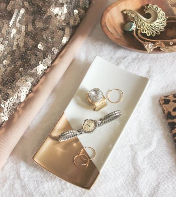 Gold Dipped Jewelry Tray