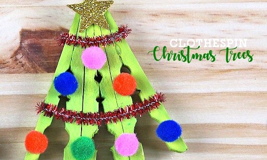 Clothespin Christmas Trees