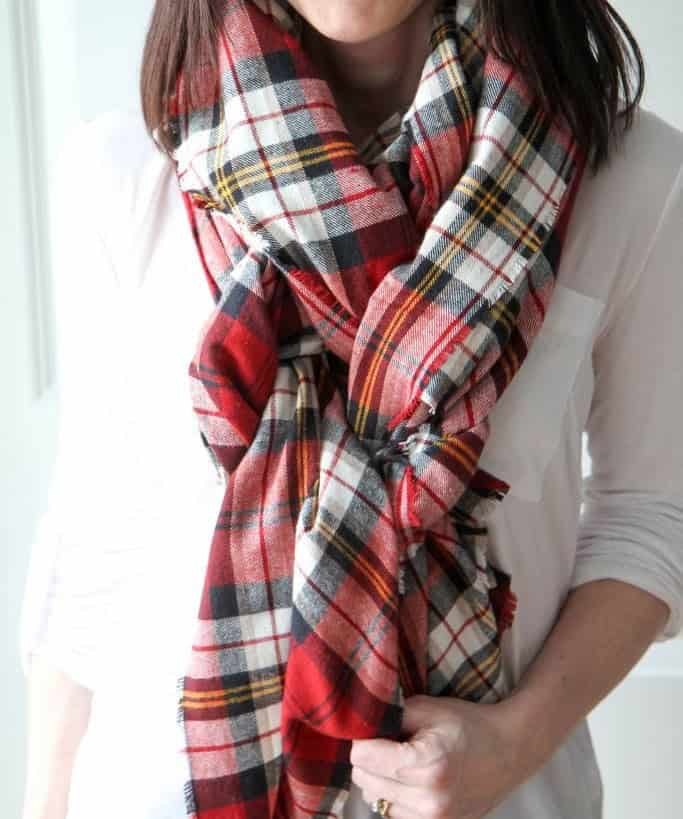 DIY No-Sew Blanket Scarf