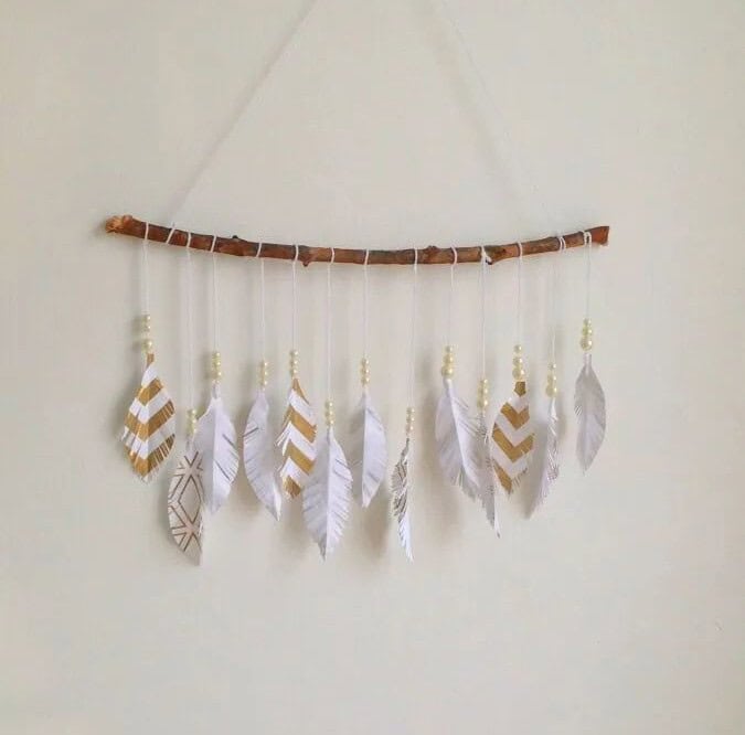 Paper Feather Wall Hanger