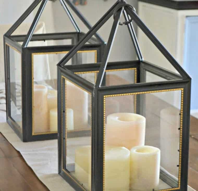 Rustic Picture Frame Lanterns