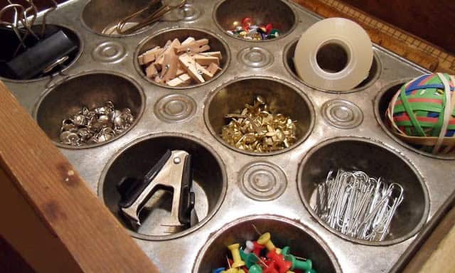 Use Old Kitchen Supplies to Store Items