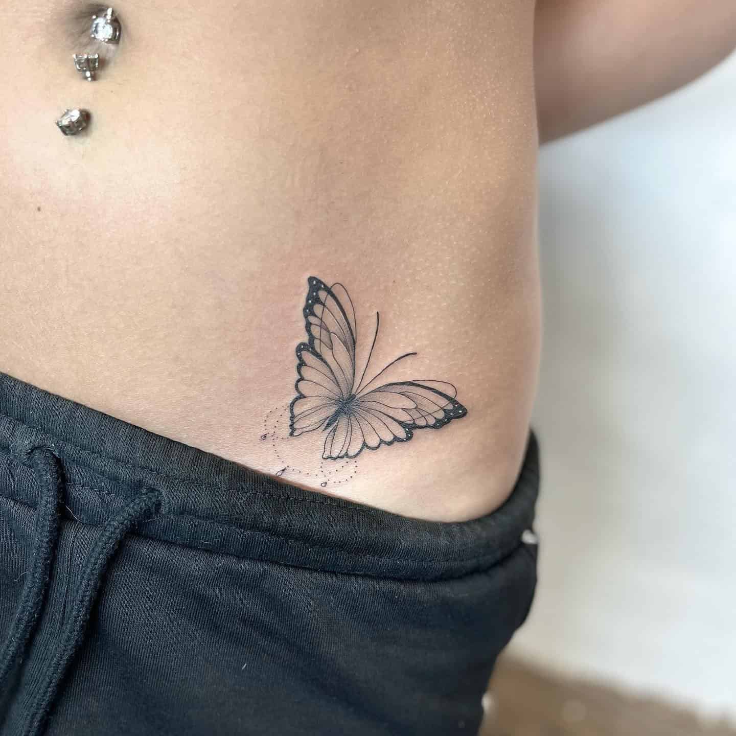 21] Beautiful Butterfly Hip Tattoo: Nature’s Grace