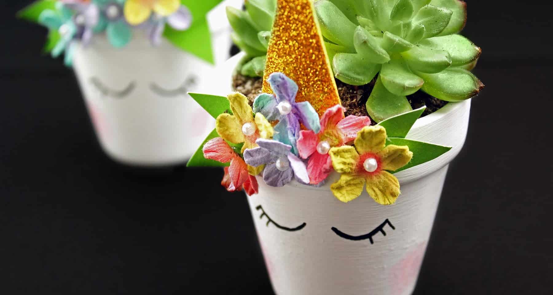 DIY Magical Unicorn Succulent Pot