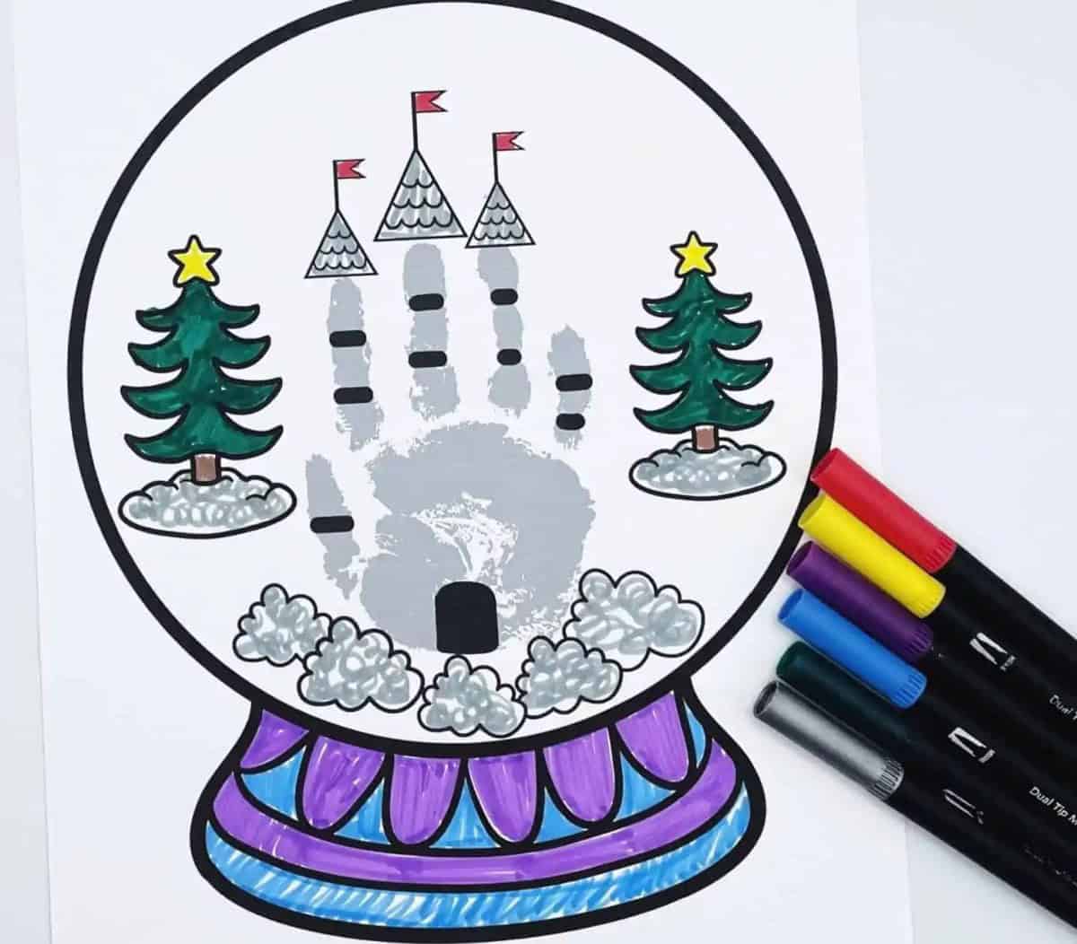 Handprint Snow Globe