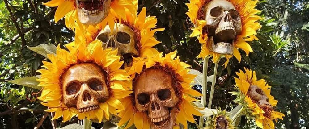 DIY Freaky Sunflower Skulls