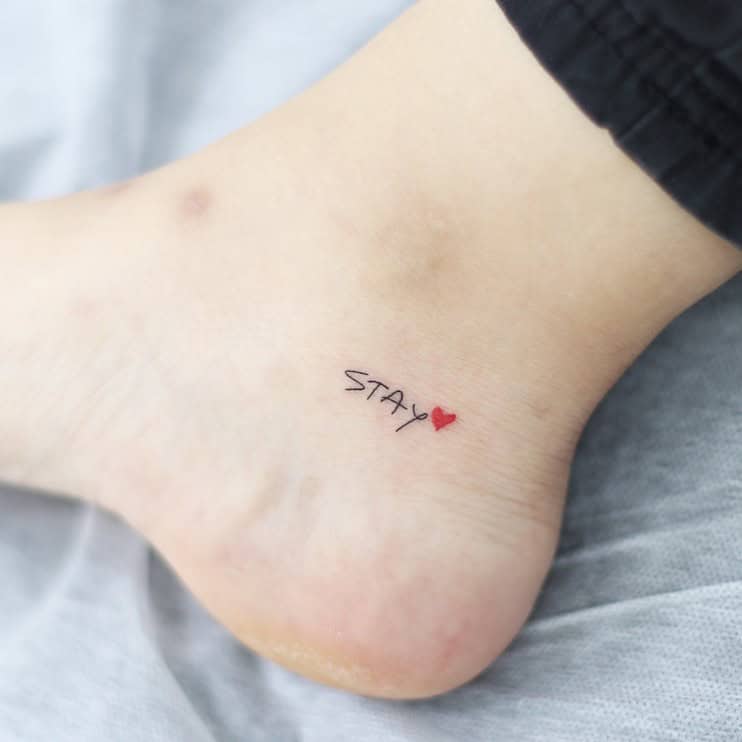 64] Stay with a Red Heart: Tattoo with a Message