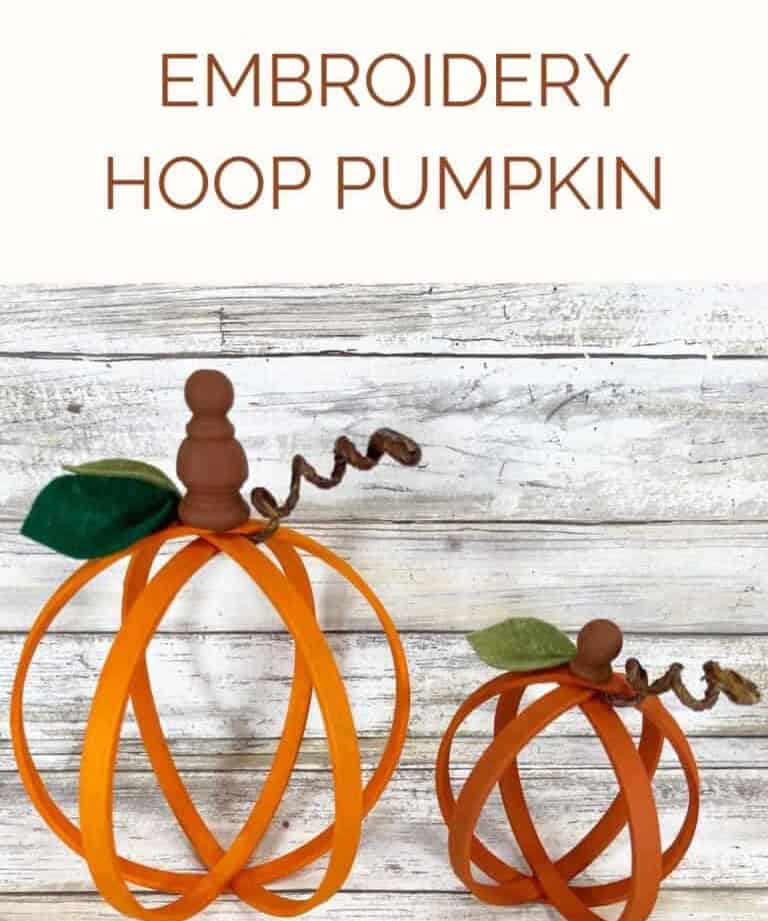 Embroidery Hoop Pumpkin