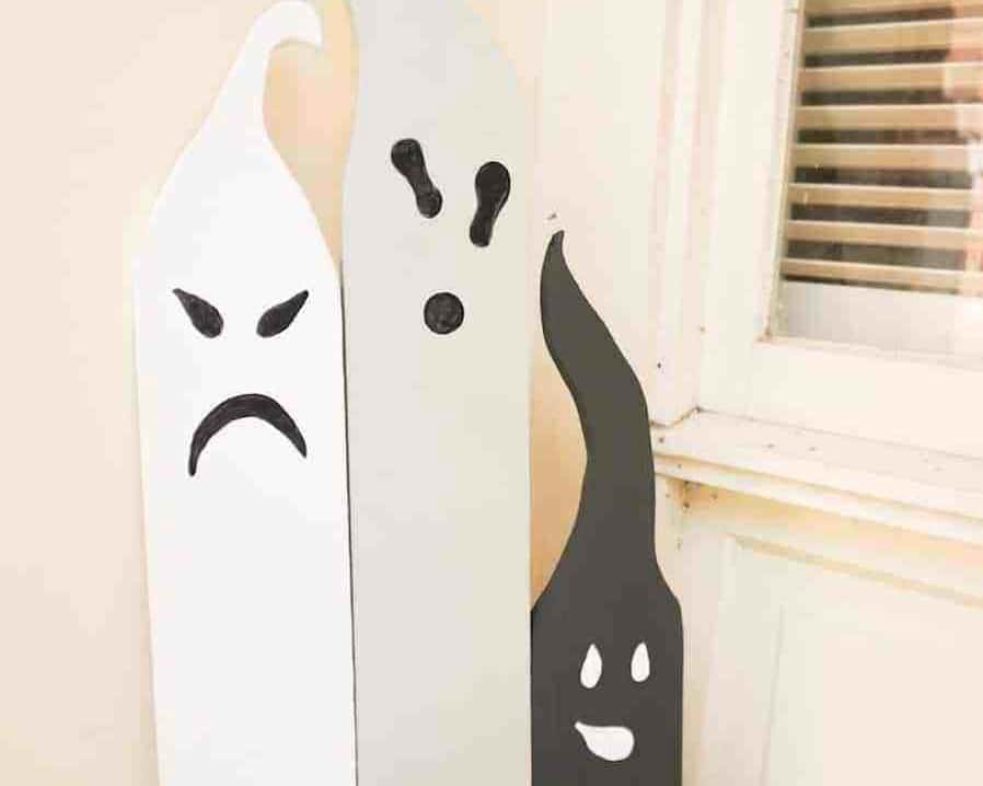 DIY Halloween Plank Ghosts