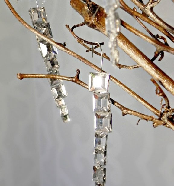 DIY Gem Icicle Ornaments