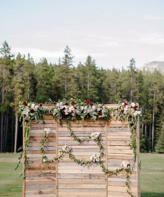 Flowers and Wooden Crates