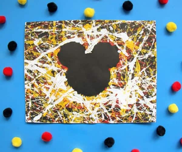 Mickey Mouse Marble Painting