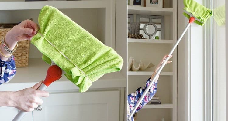 Attach a Microfiber Cloth to Your Broom