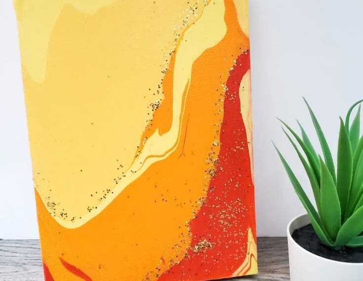 Paint Pouring on Canvas