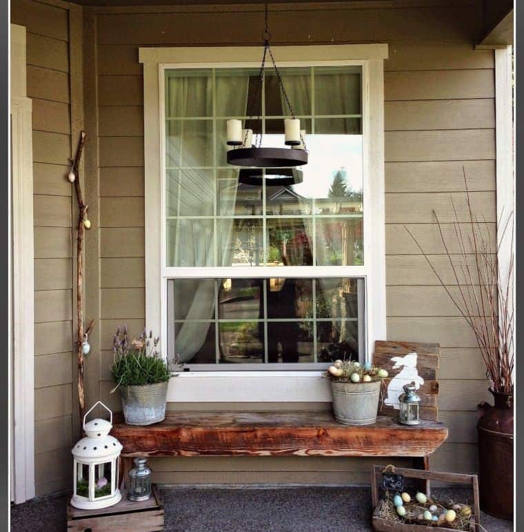 Rustic Minimalist Easter Porch