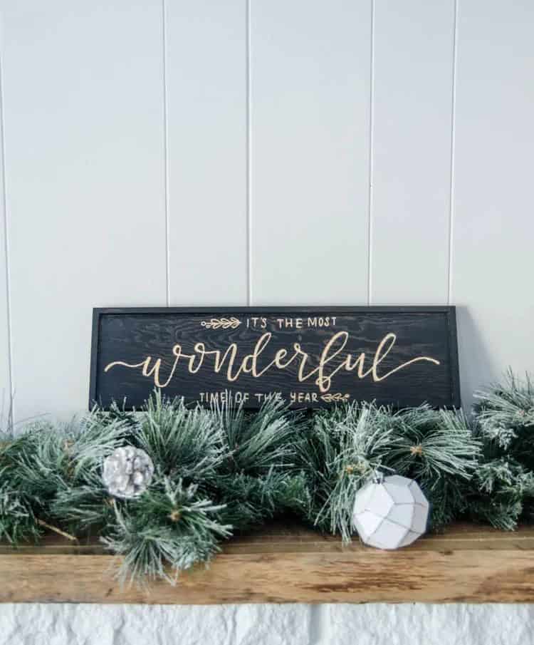 The Most Wonderful Time Of The Year Wooden Holiday Sign