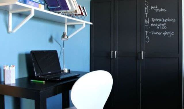 Use Chalkboard Paint for a Blackboard Storage Unit