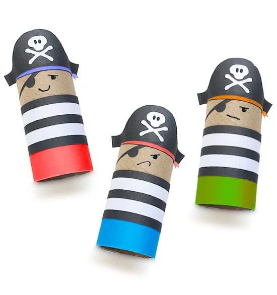 Cardboard Roll Pirate Craft