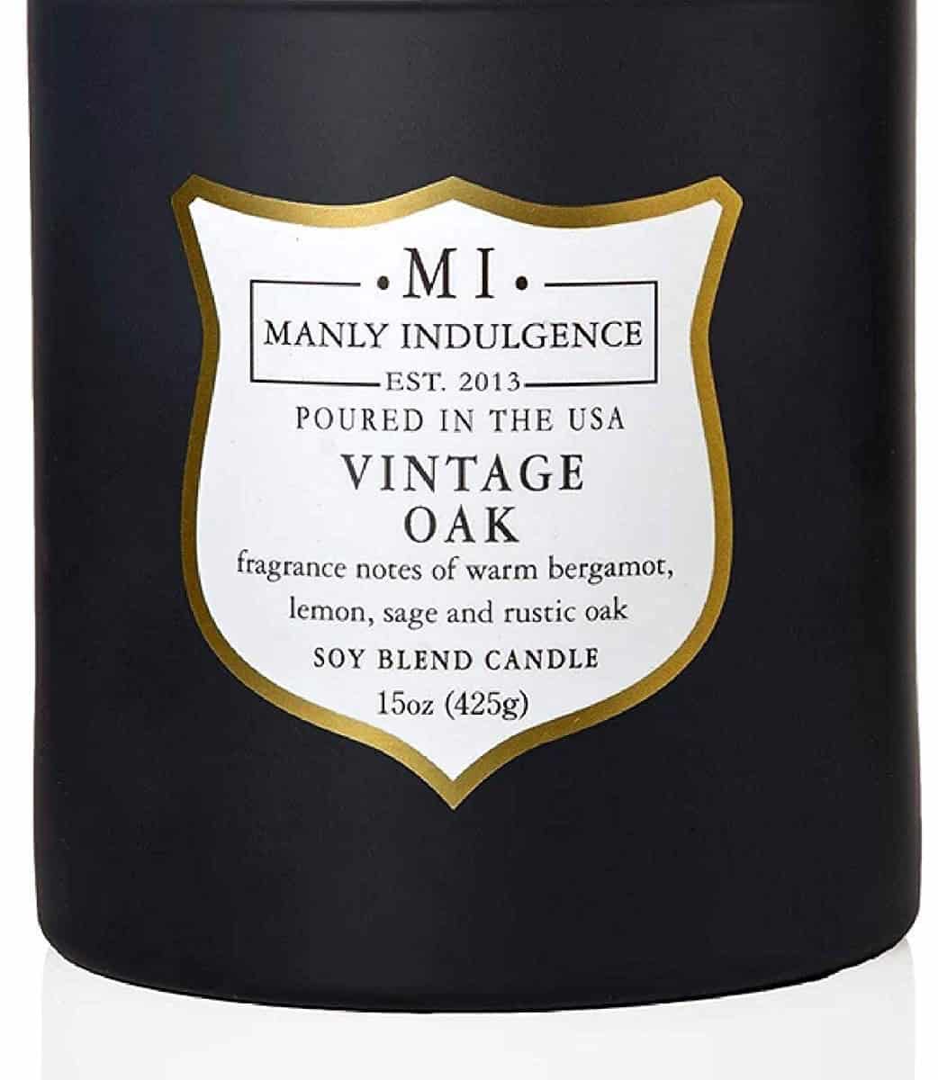 Manly Indulgence Vintage Oak Scented Jar Candle