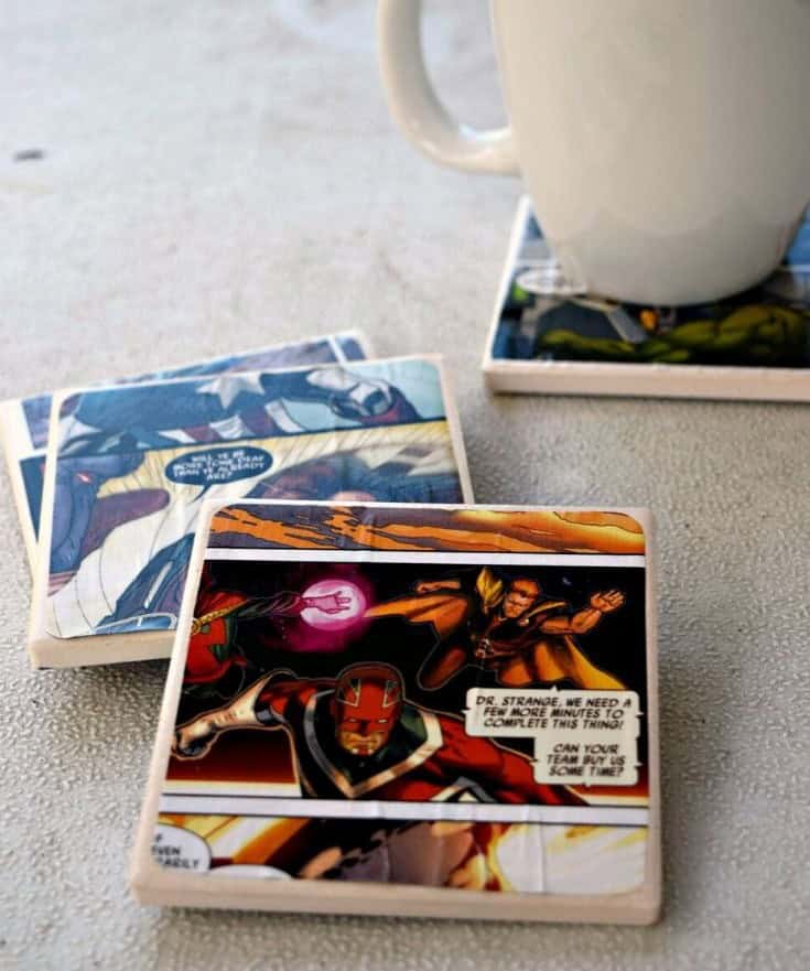 DIY Comic Book Coasters