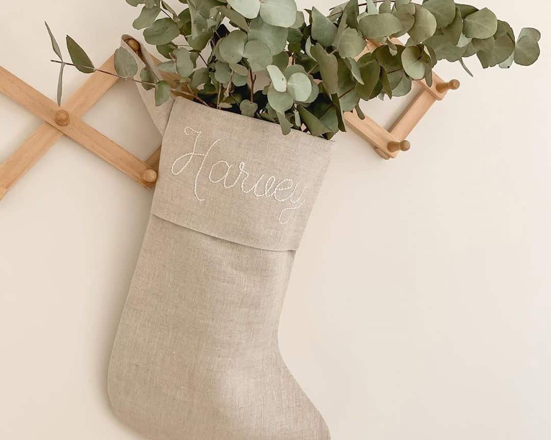 Rustic Stocking with Foliage