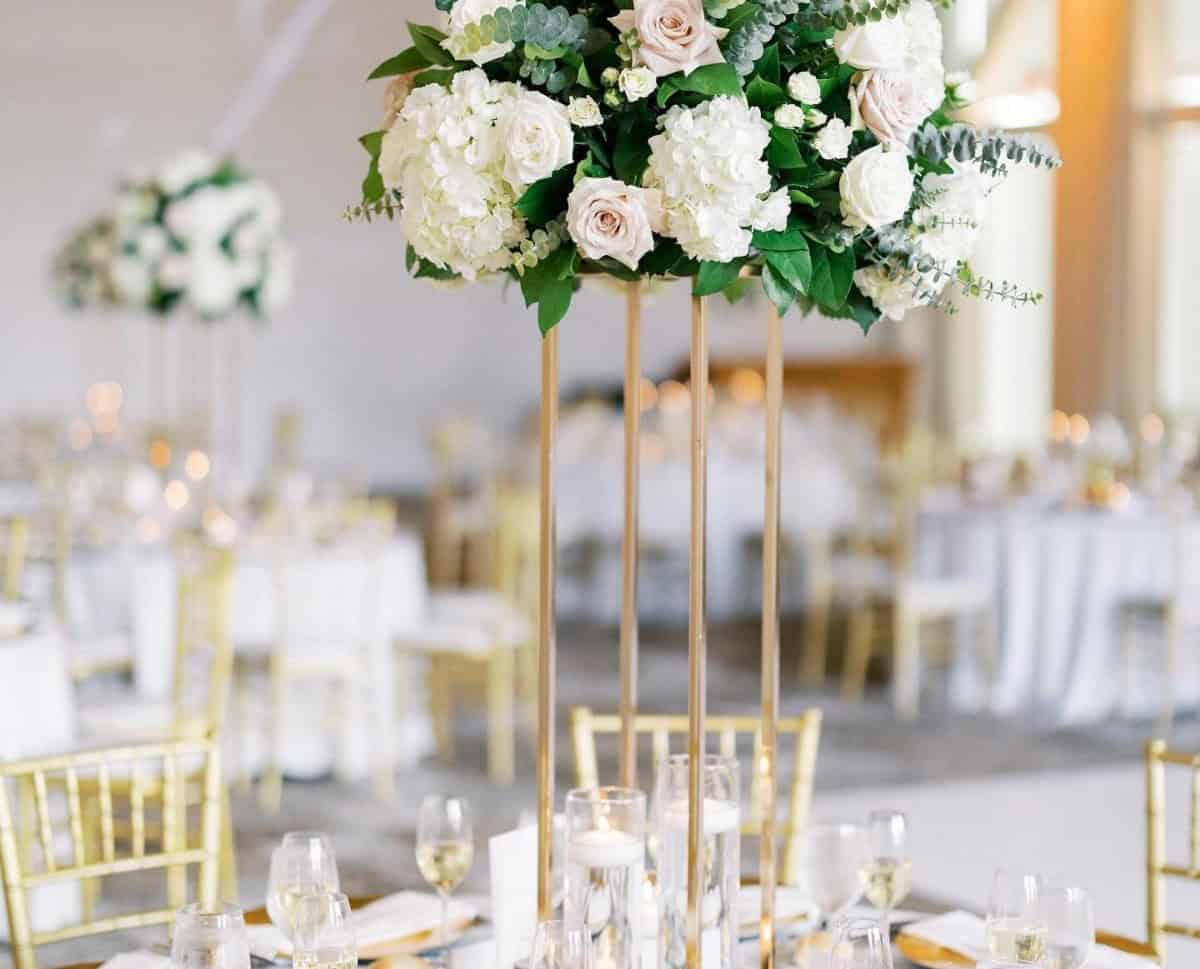 Tall Golden Centerpieces