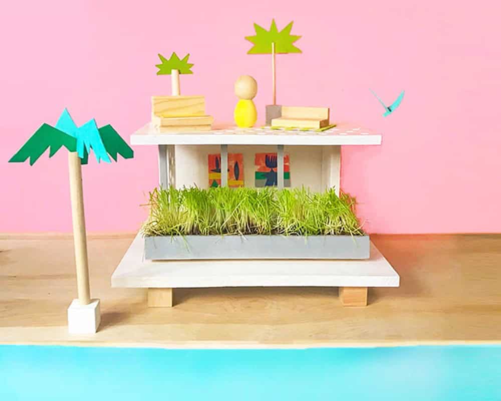 DIY Beach Dollhouse from Scrap Wood