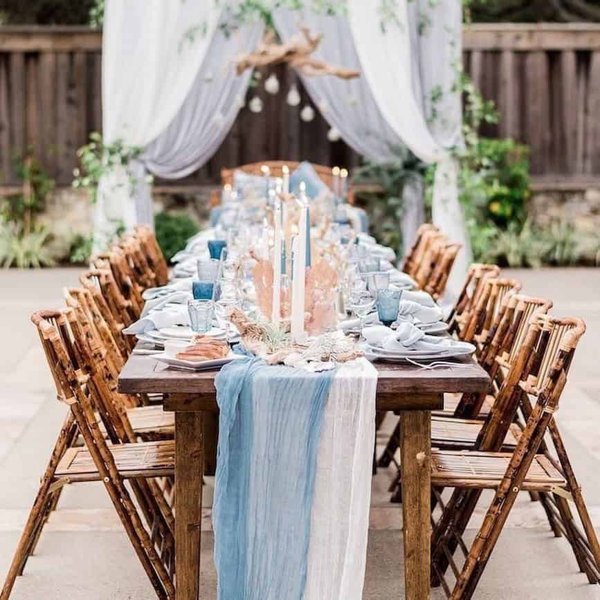 When The Waves Met Wedding Table Decor