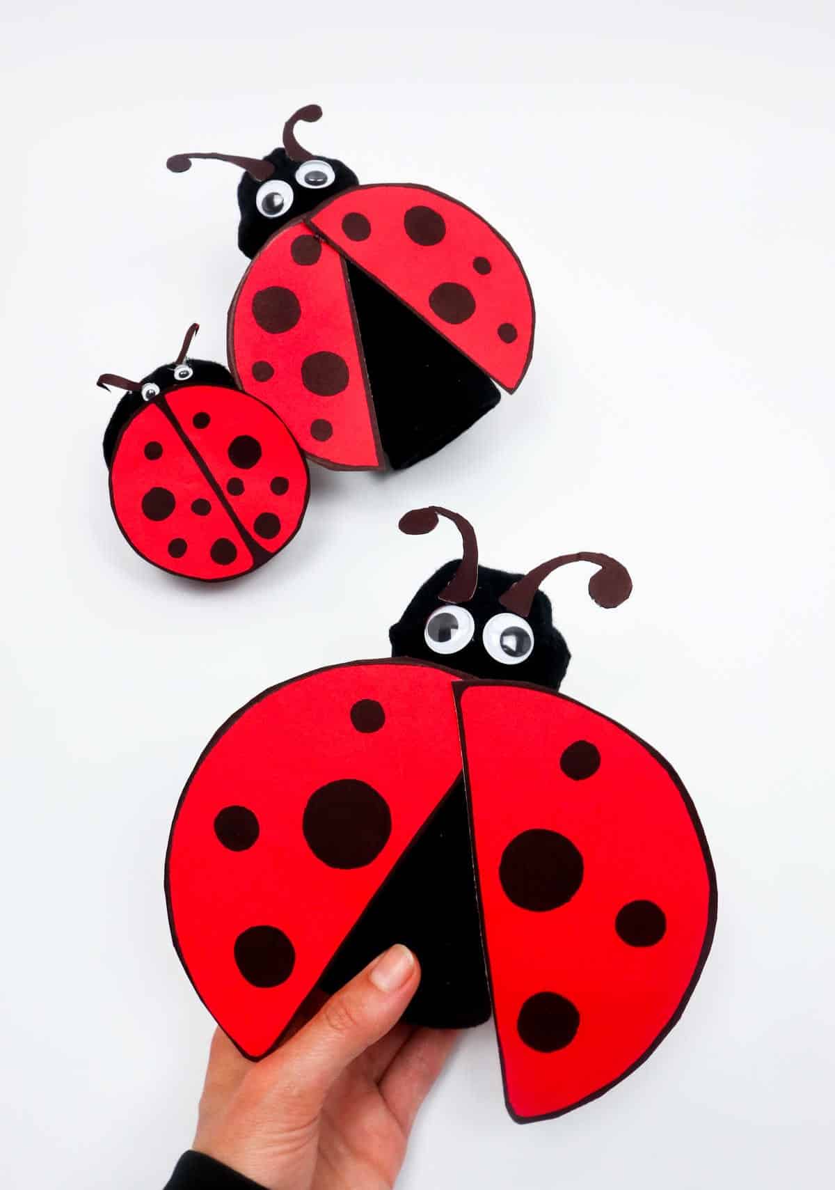 Ladybug Craft Out of Toilet Paper Roll