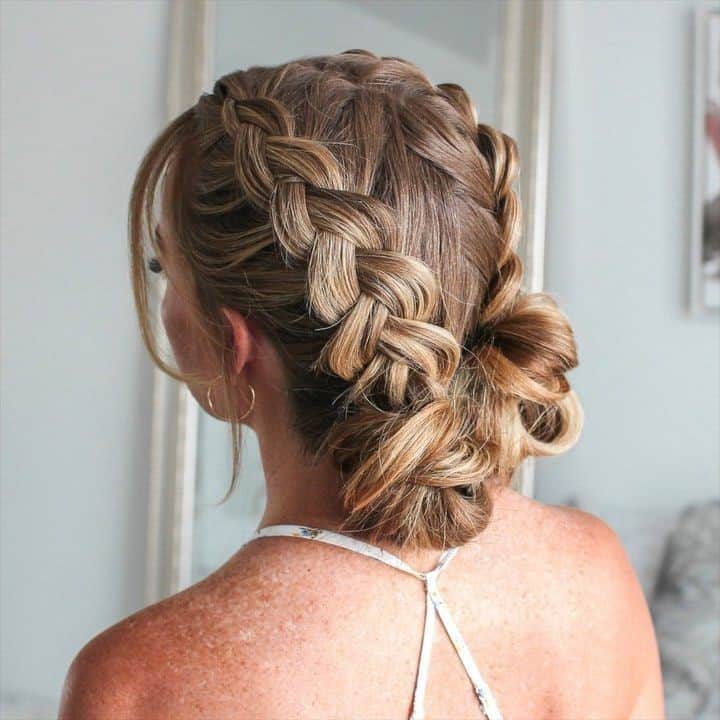 BRAIDS AND LOW BUN