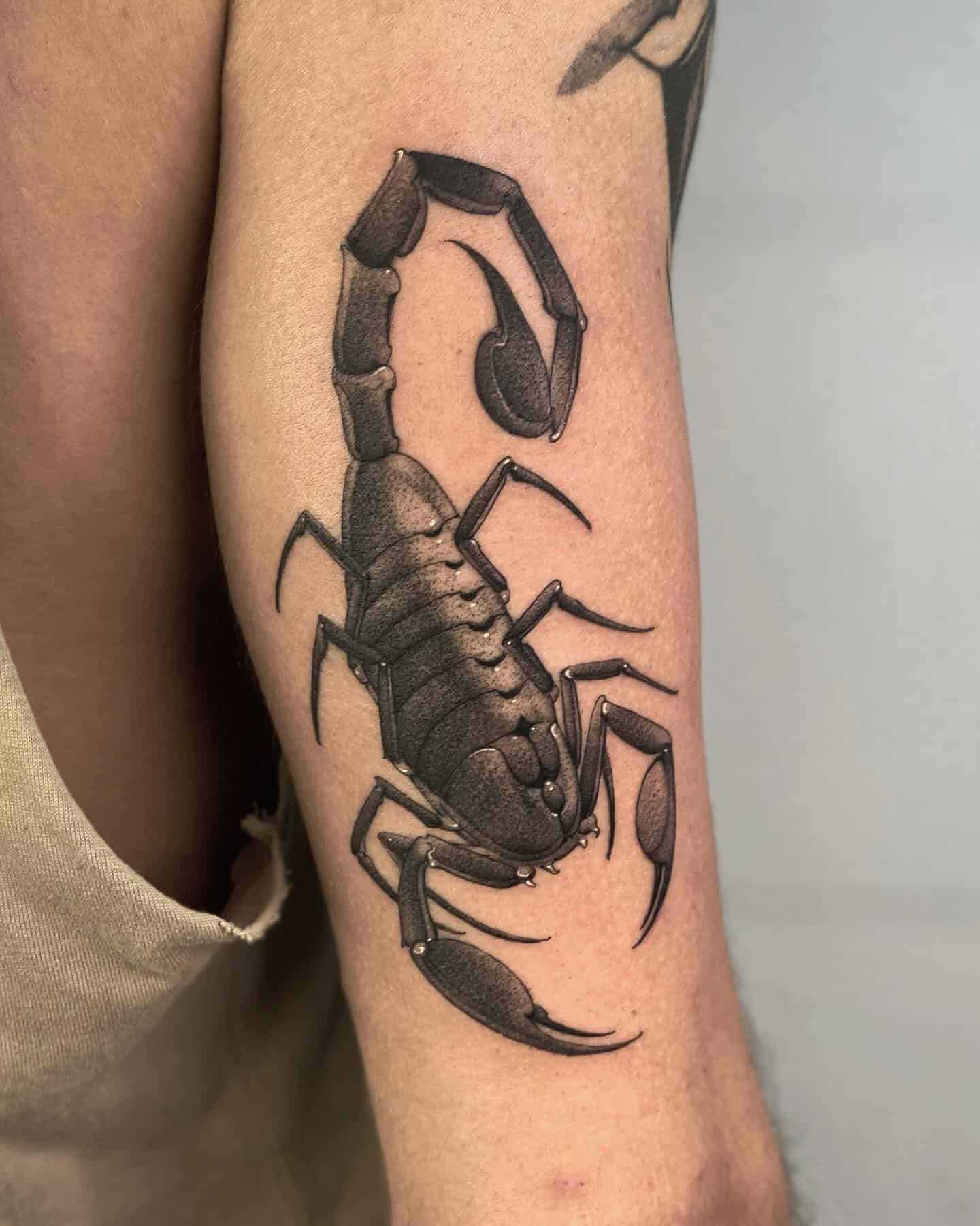 26] Scorpion Back Arm Tattoo: Stinger Chic