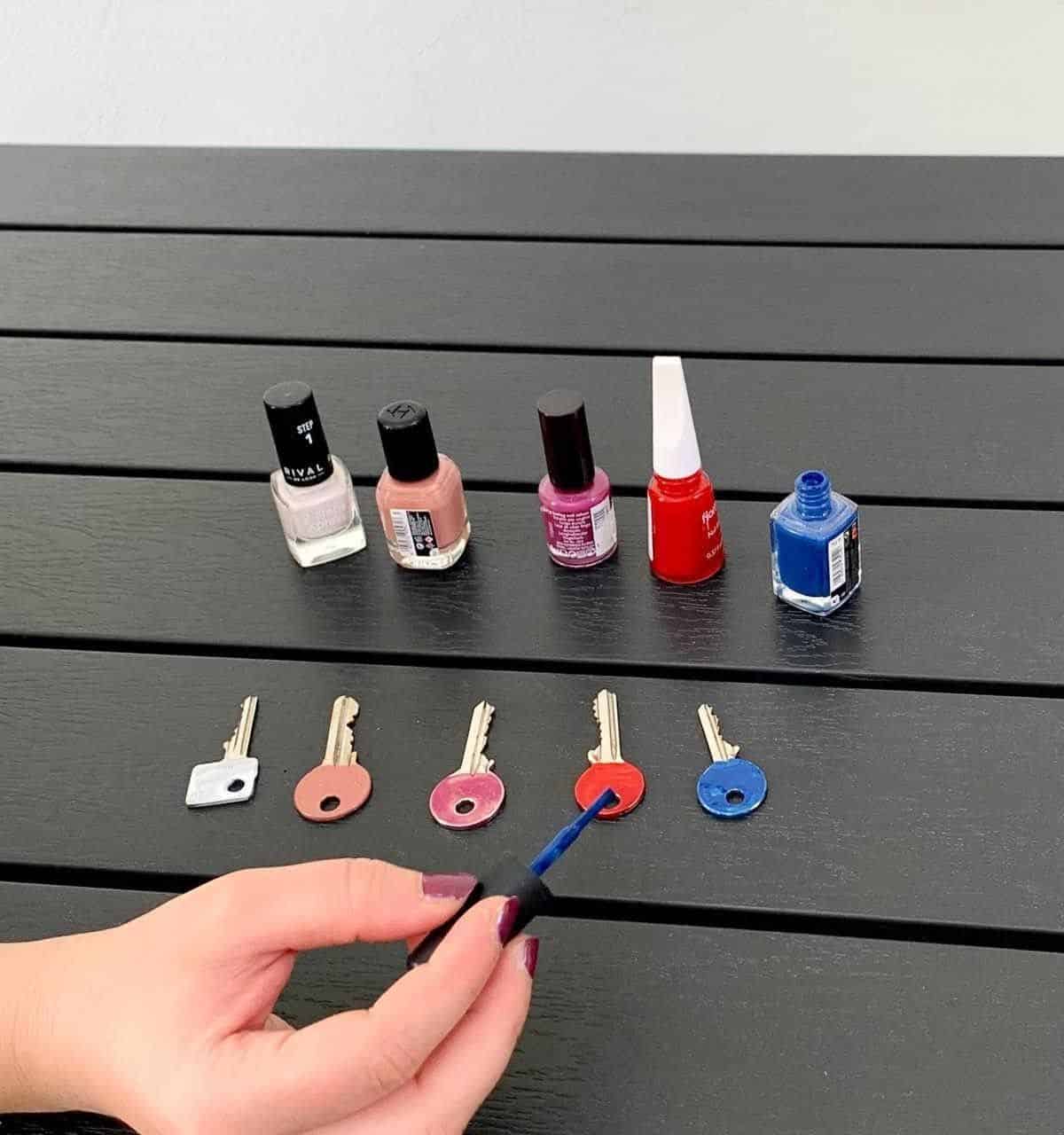 Color Code Your Keys with Nail Polish