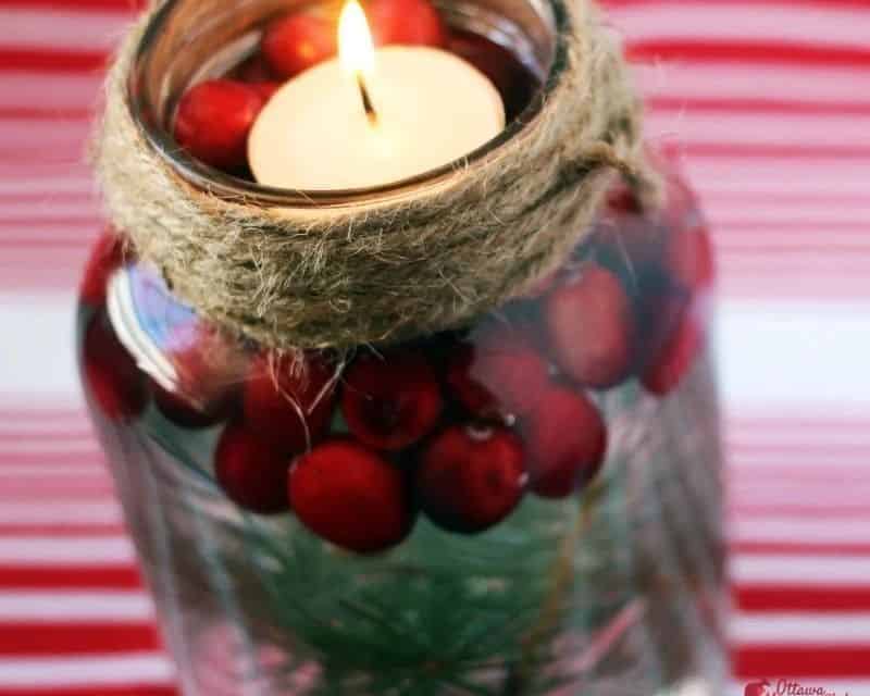 Easy Mason Jar Christmas Candle