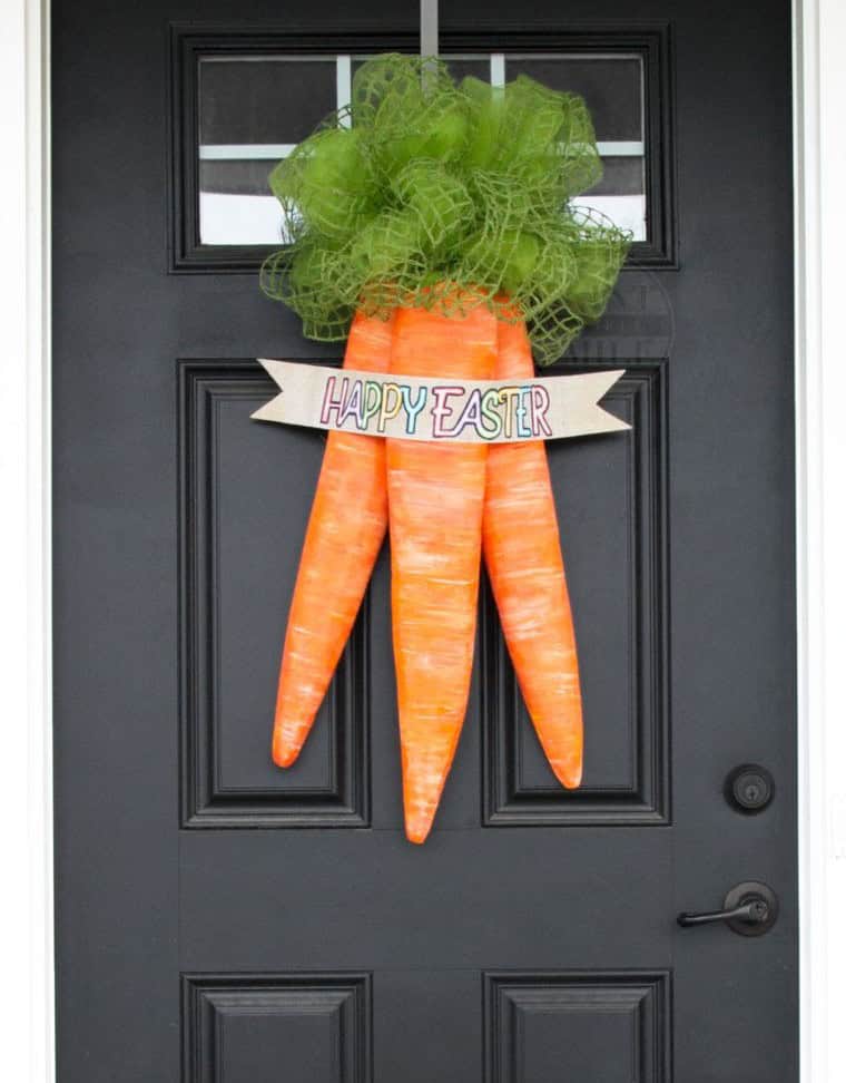 Easter Carrots Door Wreath