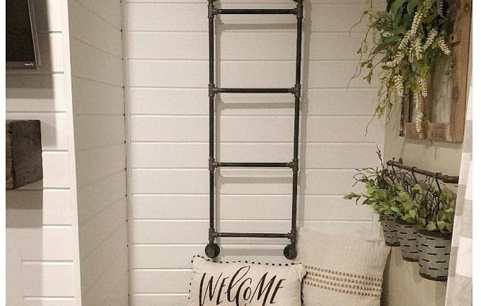 Wall-Mounted Industrial Blanket Ladder