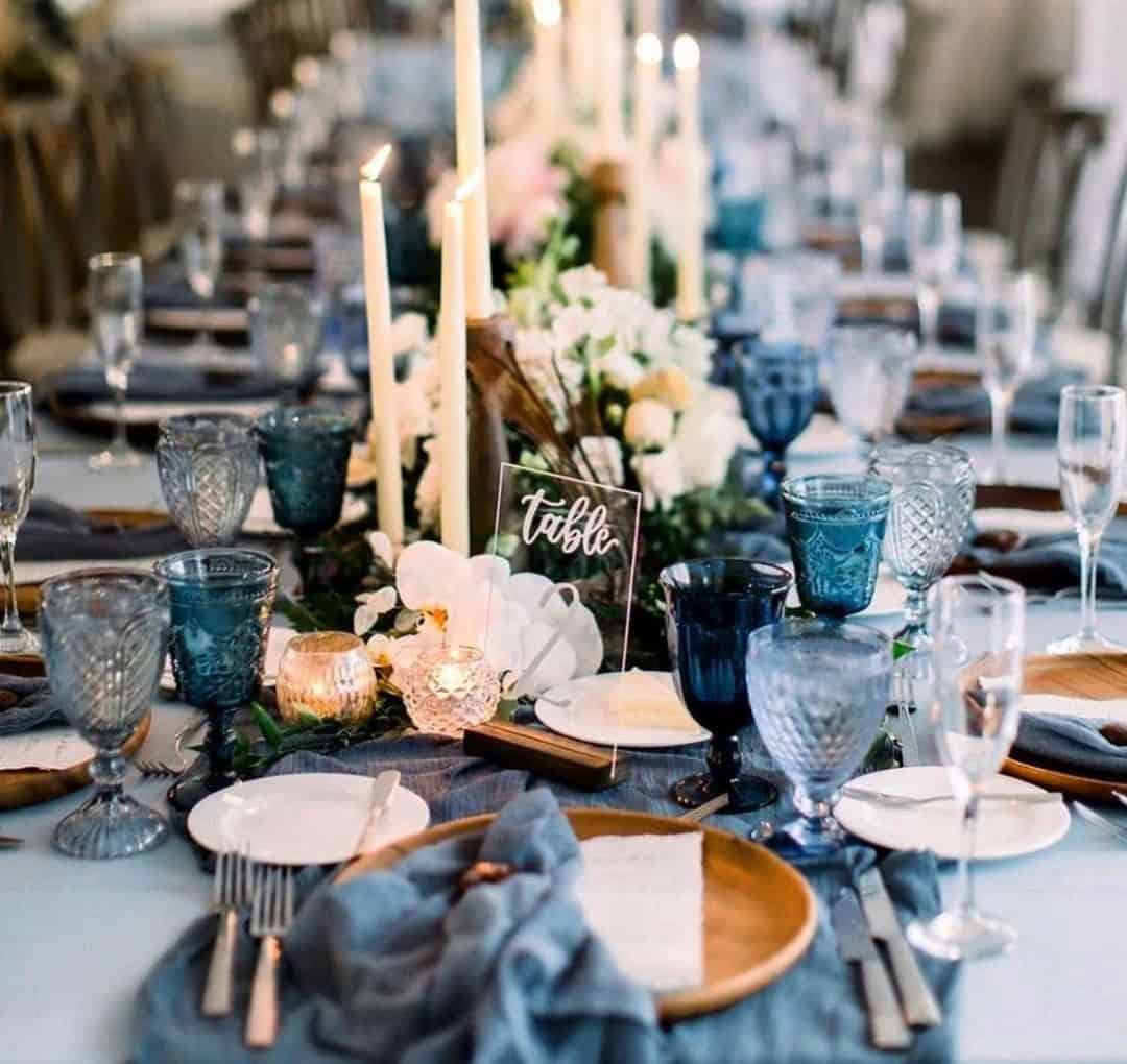 Blue Skies, Blue Waters, And Blue Table Decor