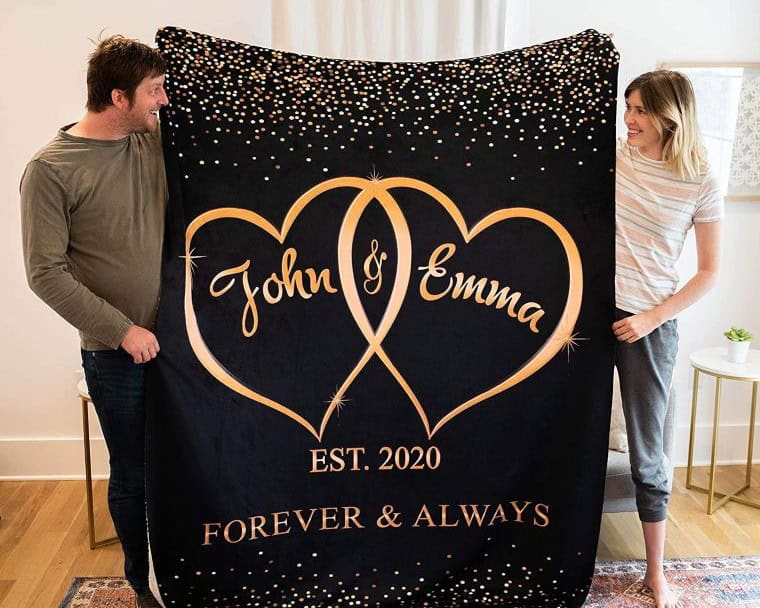 Personalized Newlyweds Blanket