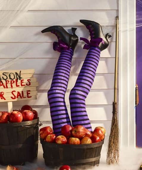 DIY Spooky Witch Legs