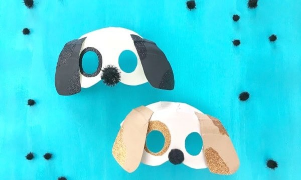 3D Paper Plate Dog Masks