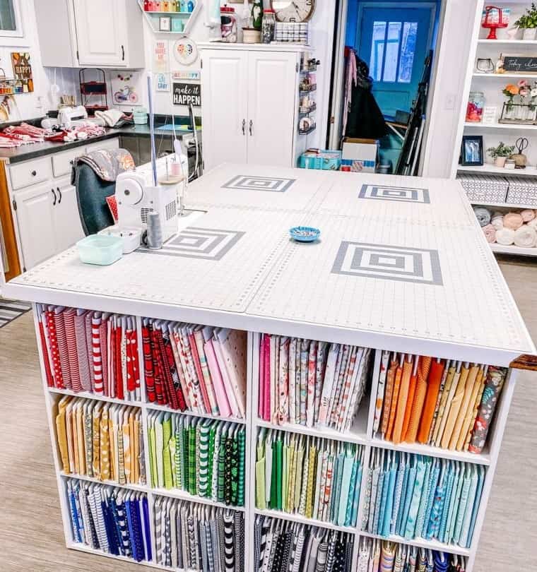 DIY Craft Room Island Desk